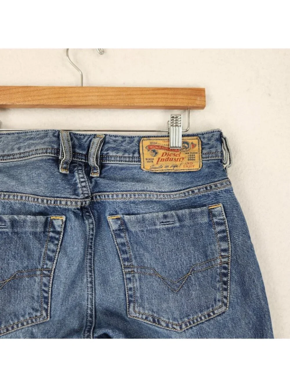 Diesel Jeans Mens 29x32 Blue Zatiny Bootcut Denim Medium Wash Button Fly Casual